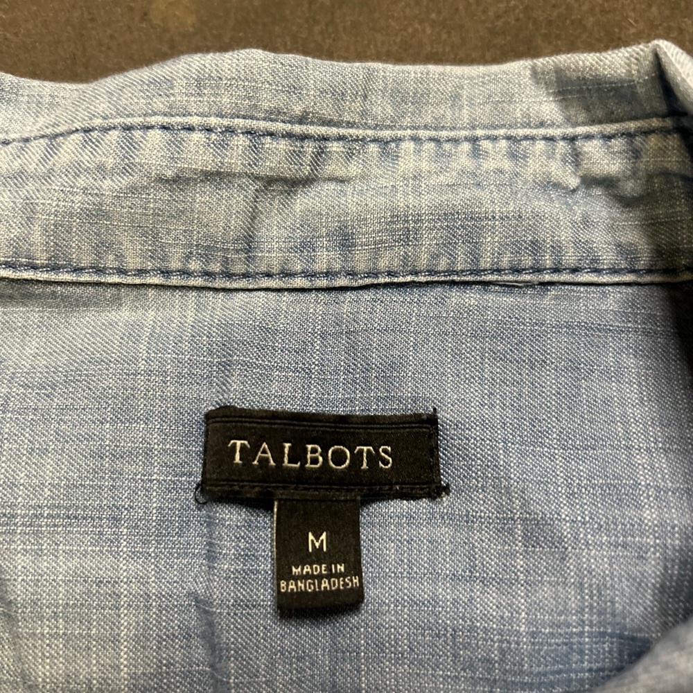Talbots Light Blue Button Down Shirt - Picture 2 of 4